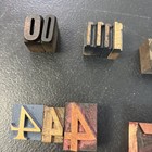 Large Lot Of 36 Vintage Wood Letterpress Type Printers Blocks Mixed Numbers
