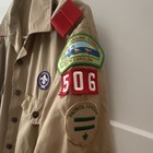 Boy Scouts Of America Men s Uniform Shirt M Beige Cotton Button-up
