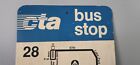 Vintage Cta Chicago Transit Authority No 28 Stoney Island Stop Sign Retired