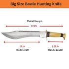 17 25  Tactical Survival Hunting Full Tang Fixed Blade Knife Army Bowie W sheath