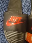 Men   s Size 13nike Benassi Jdi Slides Black Challenge Red Slides 343880-060 Nwt