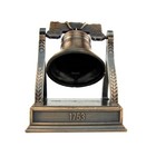 Bronze Metal Liberty Bell Miniature Replica Die Cast Novelty Pencil Sharpener