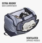 New Adidas Defender 5 Medium Gym Training Duffel Bag  Gray   Blue   Green