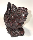 Immortals On Dragon Boat For Good Fortune And Longevity Red Resin 9 X 5 Inch See