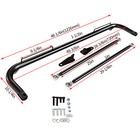 49  Black Universal Stainless Steel Racing Safety Seat Belt Roll Harness Bar Rod