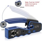 Rj45 Crimp Tool Kit Pass Thru Ethernet Crimper For Cat5e Cat6 Cat6a 8p8c Modular
