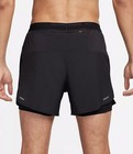 Nike Men   s Sz M Athletic Running Shorts Gym 2-in-1 Stride 5  Black Fn2992-010