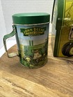 Vtg  John Deere Tractor Metal Lunch Box And A Set Of Salt And Pepper Shakers