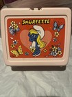 Vintage Thermos Plastic Lunchbox 80s Smurfette Pink