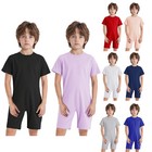 Boys Kids Special Needs Adaptive Clothing Anti-strip Romper Short Leg Jumpsuit