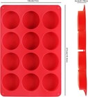 2pcs Silicone Cookie Chocolate Molds  Vituer 12-cavity Round Silicone Baking Mol