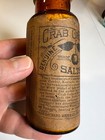 Antique Crab Orchard Salts Bottle C  1880s Louisville Kentucky Labeled Embossed