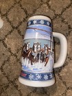 Budweiser Holiday Stein Lighting The Way Home Clydesdales 1995