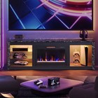 Modern Electric 7 Color Led Fireplace Tv Stand For Tvs Up To 70  Media Storage