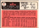 1966 -al Weis- Topps Autograph signed auto Baseball Card  66 White Sox