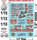 Beer- White Vinyl Sticker Gang Sheet 57-r c Model Decals 1 12 -1 10-die-cut-fg