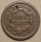1853 Braided Hair Large Cent Small Date Xf Holed