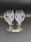 Set Of 4 Atlantis  evora  Panel Cut Crystal Water wine Glasses 6 3 4 