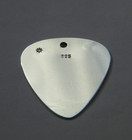 Guitar Bass Picks 925 Sterling Silver Pick Plain  7mm Pick With  5mm Tapered End