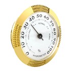 60mm Gold Frame Analog Hygrometer For Cigar Humidor Replacement Battery Free New