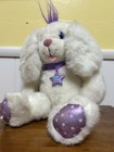 Vintage 1992 Applause Magic Glow Friends White Purple Puppy Dog Plush Collar