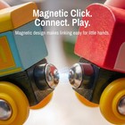 Montessori Wooden Animal Train Toy Set - 12pcs Magnetic Cars  Stem Gift For Kids
