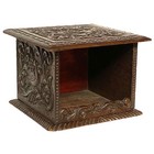Antique Dutch Carved Oak Foot Warmer Box 18th 19th Century