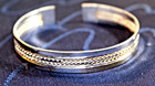 Sterling Silver Native American Ind Adjst Flexi Sizes Cuff Bracelet 24g 2-15 16w