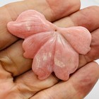 Rare Pink Peruvian Opal Flower Pendant Bead 23ct 37mm Carved Natural Gemstone