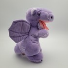 Vintage Dragon Plush Purple Dakin Brown Stomach Stuffed Animal 1983 Toy Doll
