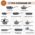 17piece Pots And Pans Set Nonstick Induction Cookware Set Granite Coated Pot Set