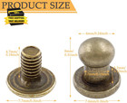 30set 6mm Round Head Button Studs Bronze Button Stud Screw Leather Button Rivets