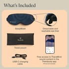 Therabody Sleep Mask  100  Blackout  Ultra Comfort With Gentle Vibration Relief