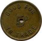 Elko  Nevada Nv Elk   Club Saloon E  M  Gutridge Prop  Good For 5   Trade Token