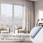 Rabbitgoo Frosted Window Film Privacy Static Cling Stained Glass Film Decoration