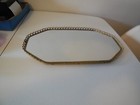 Lg  Vintage Gold Gild Filigree Octagon Mirror Vanity Tray  19  X 11 