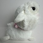 Kaomoji Alpaca Hood Amuse Plush 6  Stuffed Toy Doll Japan White With Pink Bow