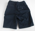 Lands End Navy School Uniform Plain Front Cotton Chino Shorts Boys 7 Slim New