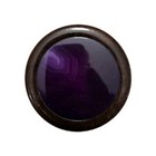 Vintage Made In Brazil Polished Agate Stone Lid Trinket Jewelry Box Round