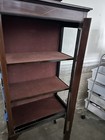 Edwardian Original Mahogonany Display Case 1910 Glass Door 3-shelf 31x24x43