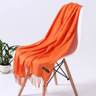 Fashion Solid Scarf Women Cashmere Soft Winter Warm Scarves Hijab Female Long H