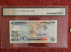 1993 East Caribbean States  10 Anguilla Pmg 45 Epq     Queen Elizabeth Ii Note