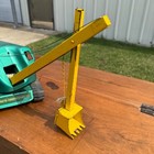 Vintage 1950   s Structo Steam Shovel Pressed Steel Toy Green Nice Original 