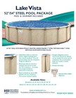 Hii Lake Vista 52  Or 54  Tall Steel Above Ground Pool Kit Plus Starter Package