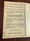 1930s Antique Bicycle Owners Card Denver Co Police Permit License Union Standard