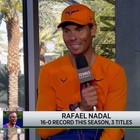 New Nike Rafa Nadal Tennis Warmup Jacket Men s L Orange Blue Indian Wells 2022