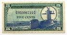 Series 681 Five Cents Military Payment Certificate Mpc - Crisp  ef au 