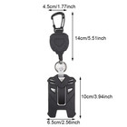 Retractable Badge Holder  Heavy Duty Carabiner Keychain  Tactical Id Card Holder