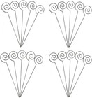 50 Pack Floral Card Holder Pick Sticks 5 Inch Stainless Wire Photo Clip For W   