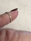 Vintage 10k Yellow Gold Tone Engraved Etched Band Baby  Ring Size 1 